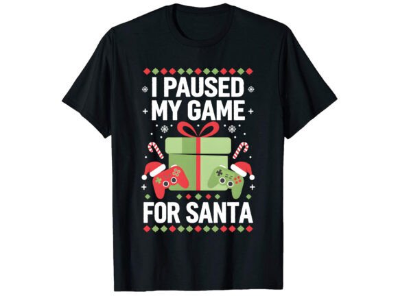 Christmas Paused My Game for Santa Embroidery Design Review